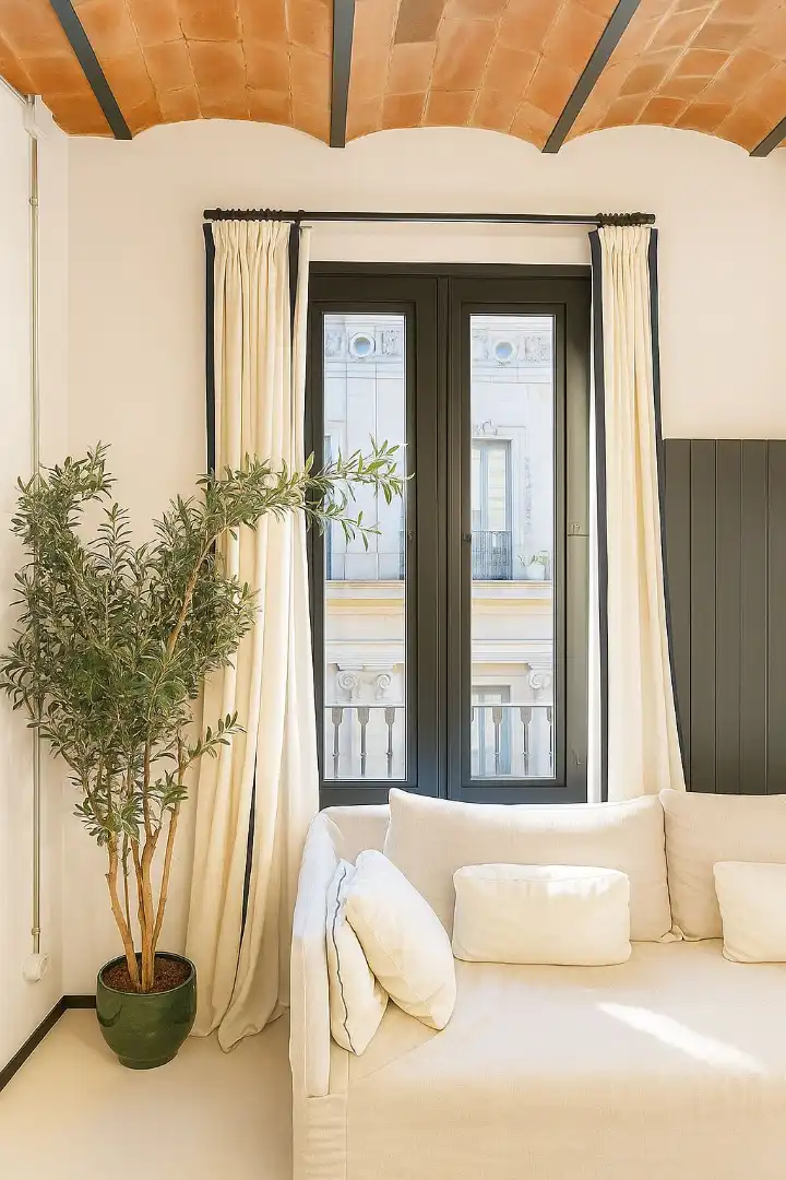 Schlafzimmer von Wohnung zur Miete in Barcelona mit Klimaanlage, Heizung und Parkett