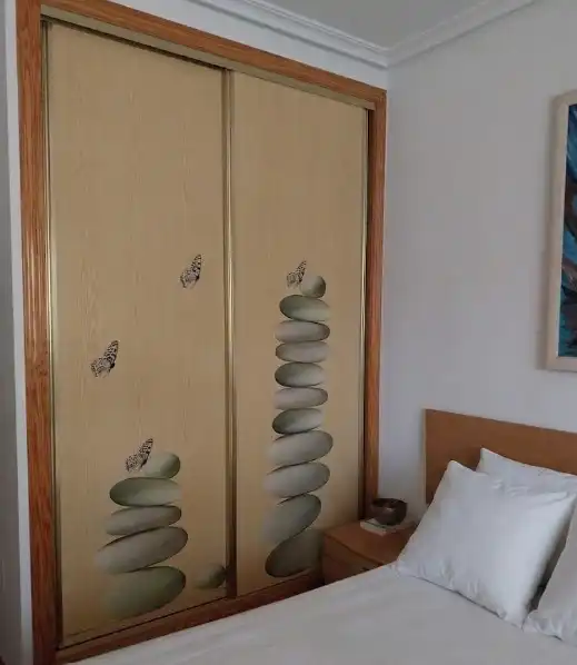 Schlafzimmer von Erdgeschoss zur Miete in Cartagena mit Klimaanlage, Schwimmbad und Möbliert
