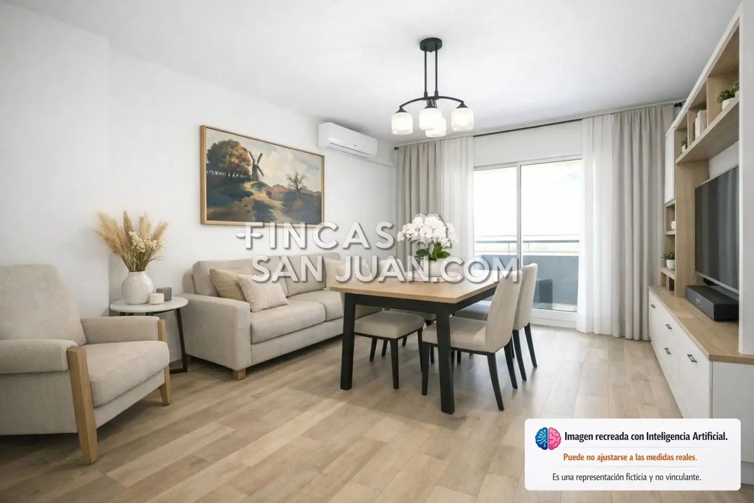 Sala de estar de Piso en venta en San Vicente del Raspeig / Sant Vicent del Raspeig con Balcón