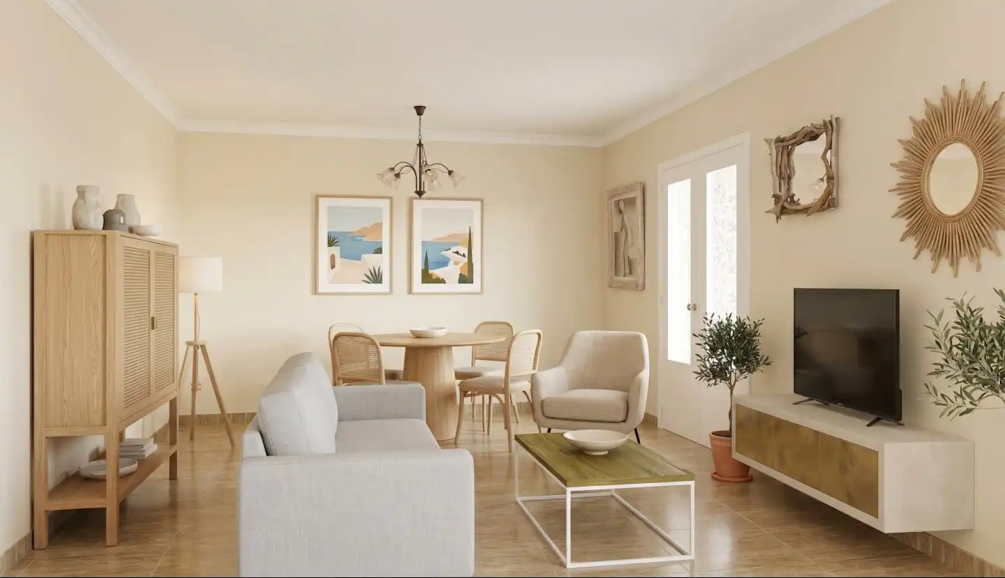 Living room of Flat for sale in Eivissa  with Air Conditioner and Terrace
