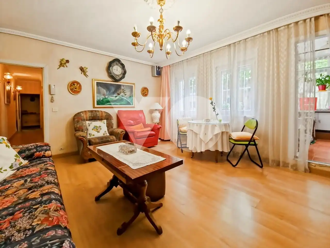 Sala de estar de Planta baja en venta en  Madrid Capital con Calefacción y Terraza