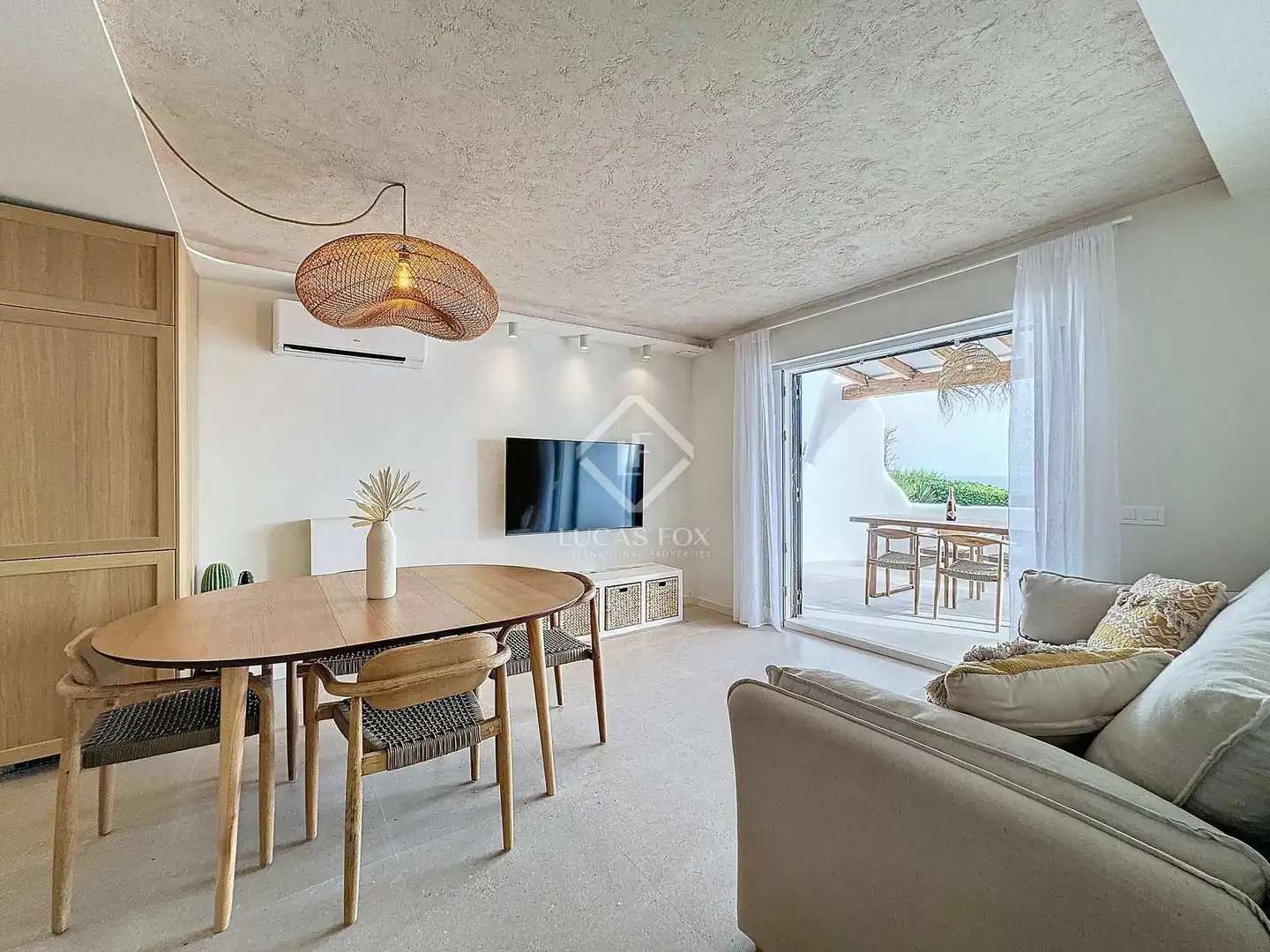 Wohnzimmer von Haus oder Chalet zur Miete in Ciutadella de Menorca mit Klimaanlage, Privatgarten und Terrasse