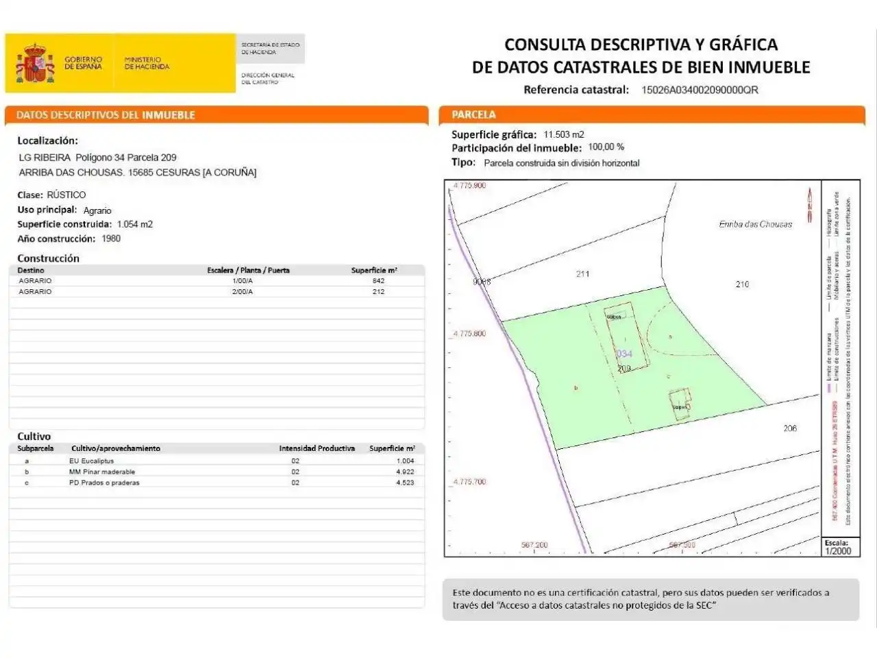 Rural land for sale in Mesía, imagen 5