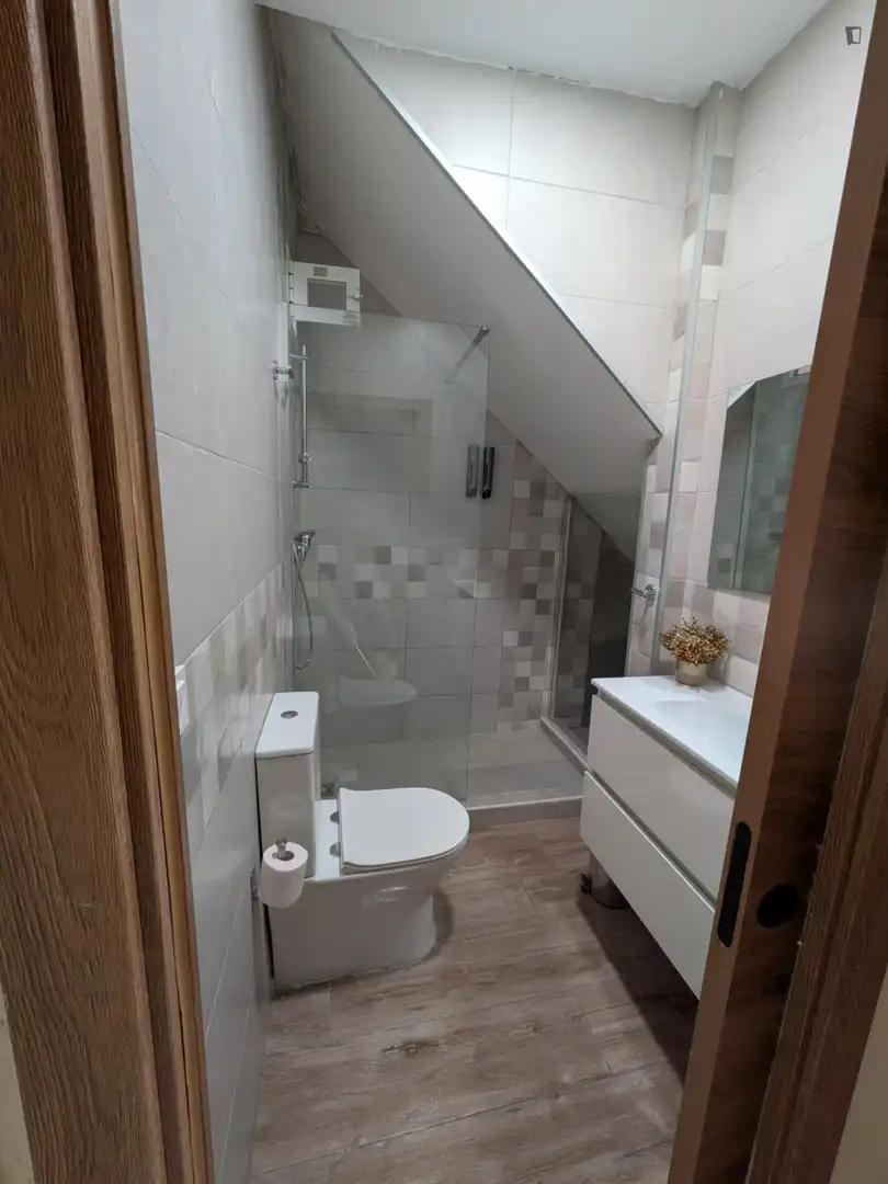 Baño de Casa o chalet para compartir en Málaga con Aire acondicionado, Amueblado y Lavadora
