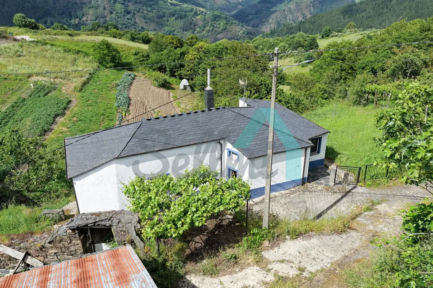 Vista exterior de Casa o chalet en venta en Grandas de Salime con Jardín privado y Parquet