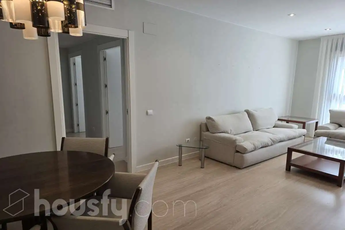 Sala de estar de Piso de alquiler en Barcelona con Aire acondicionado, Calefacción y Parquet