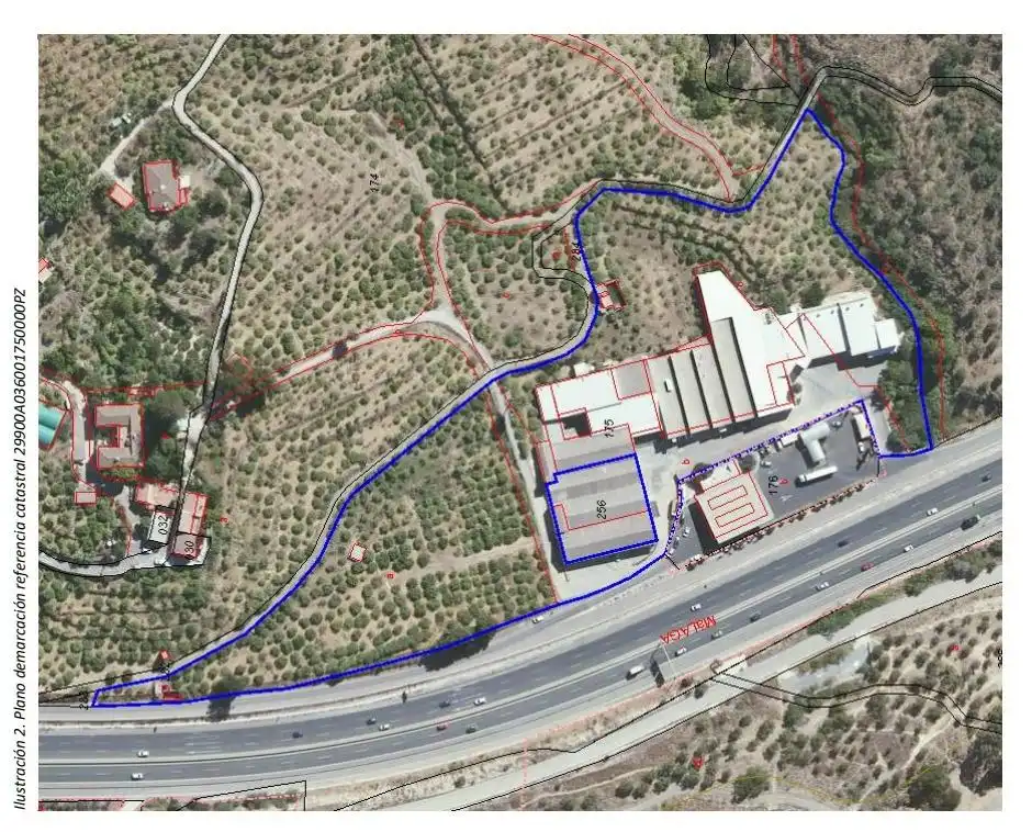 Vista exterior de Nave industrial en venta en Málaga