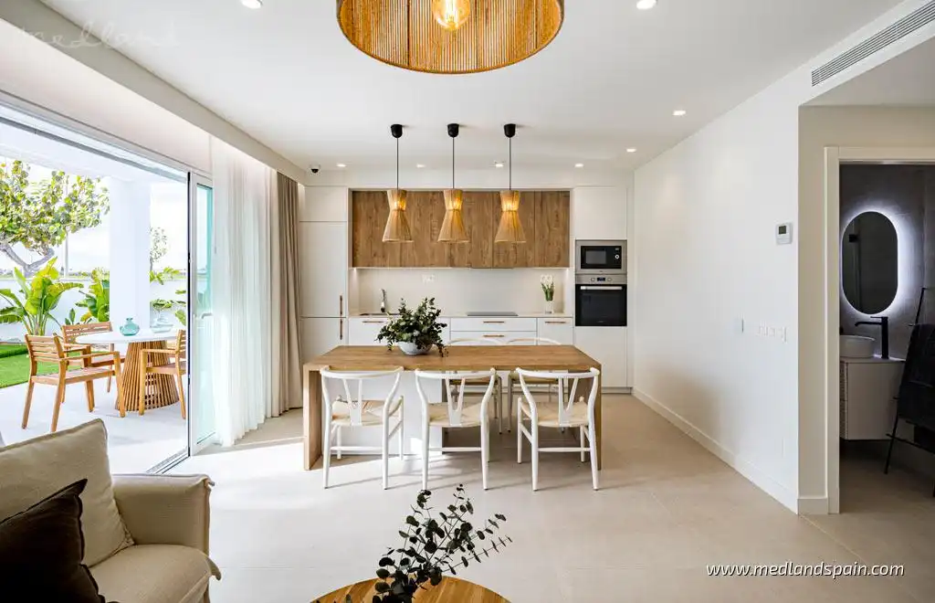 Cocina de Apartamento en venta en Pilar de la Horadada con Terraza y Piscina comunitaria