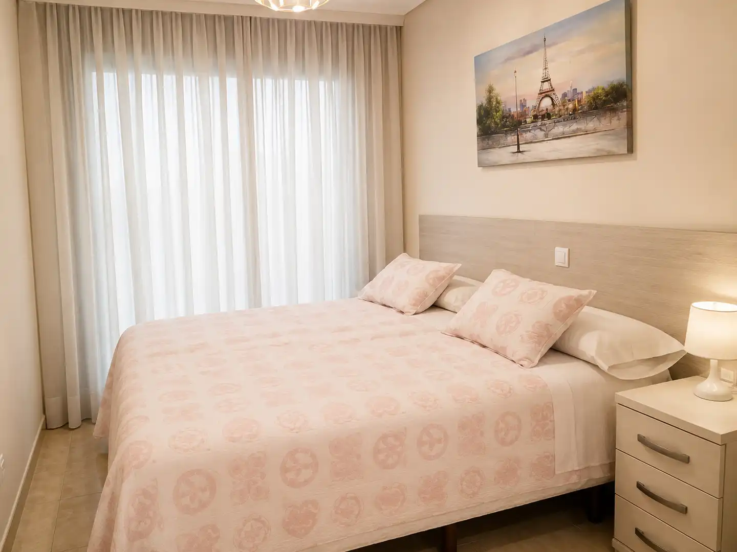Schlafzimmer von Wohnung zur Miete in Noja mit Heizung, Terrasse und Möbliert