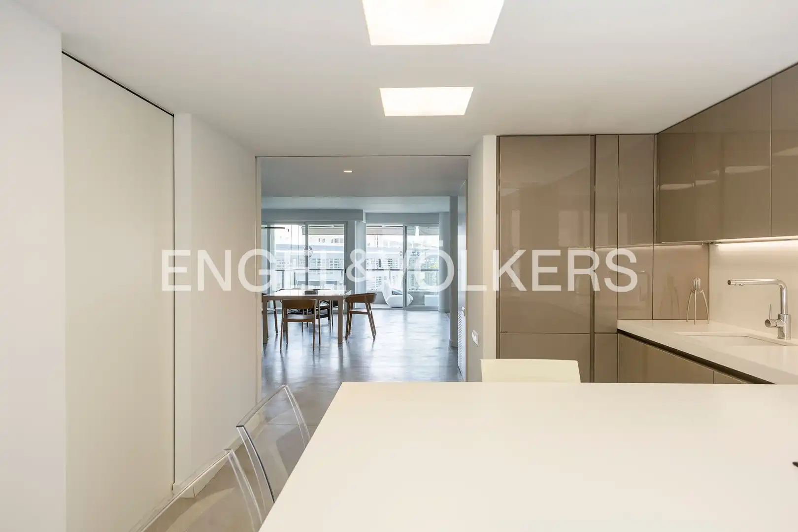Esszimmer von Wohnung zur Miete in Barcelona mit Klimaanlage, Heizung und Parkett