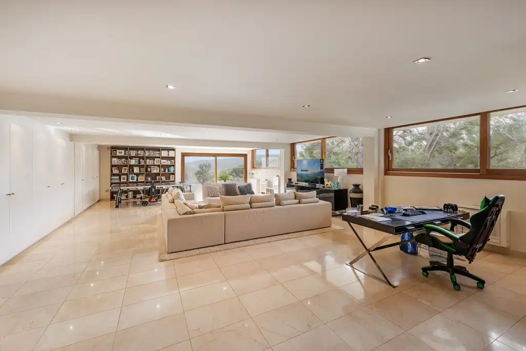 Wohnzimmer von Haus oder Chalet zur Miete in  Palma de Mallorca mit Klimaanlage, Privatgarten und Terrasse