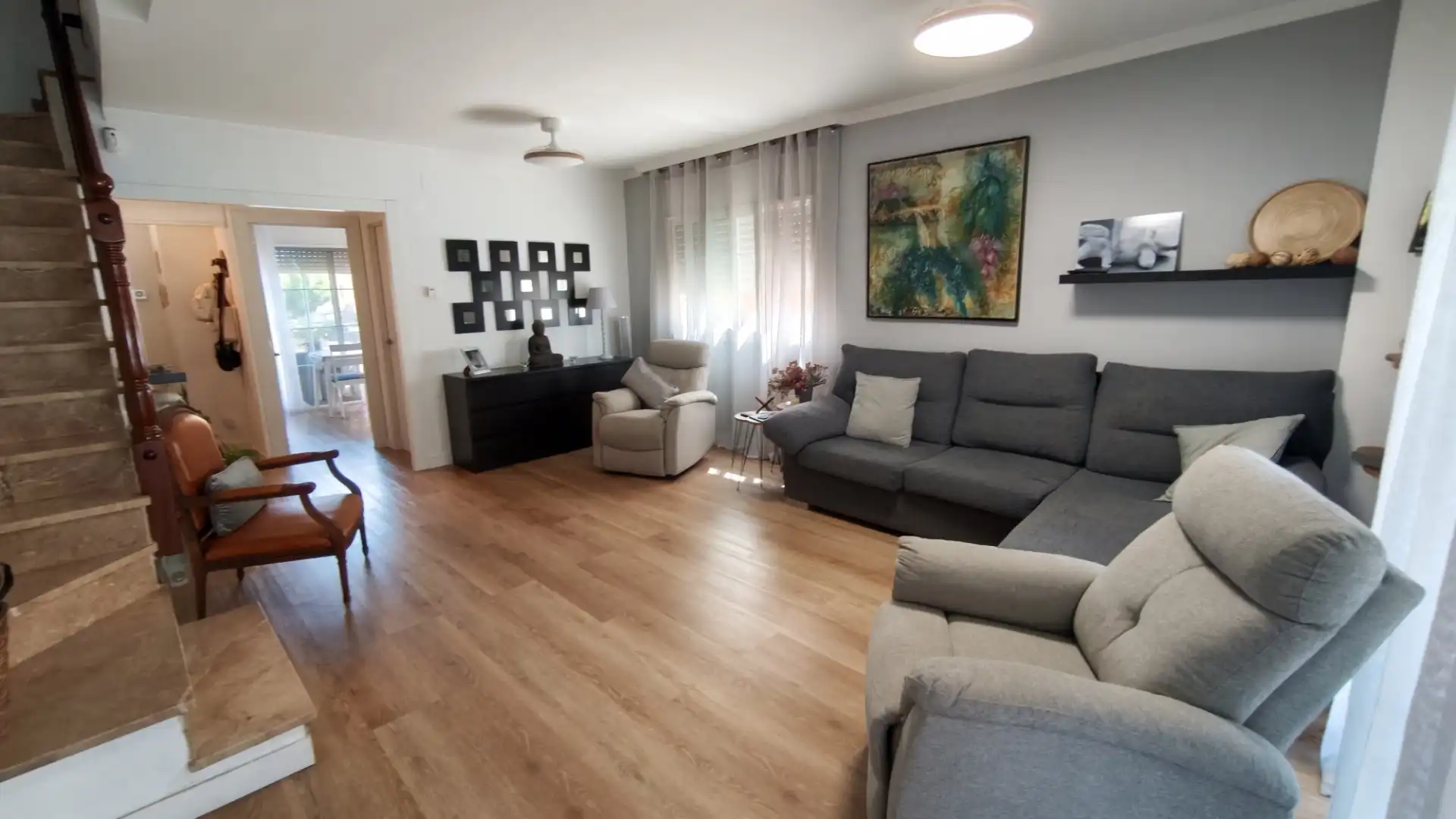 Sala de estar de Casa adosada en venta en Sant Salvador de Guardiola con Calefacción, Jardín privado y Parquet