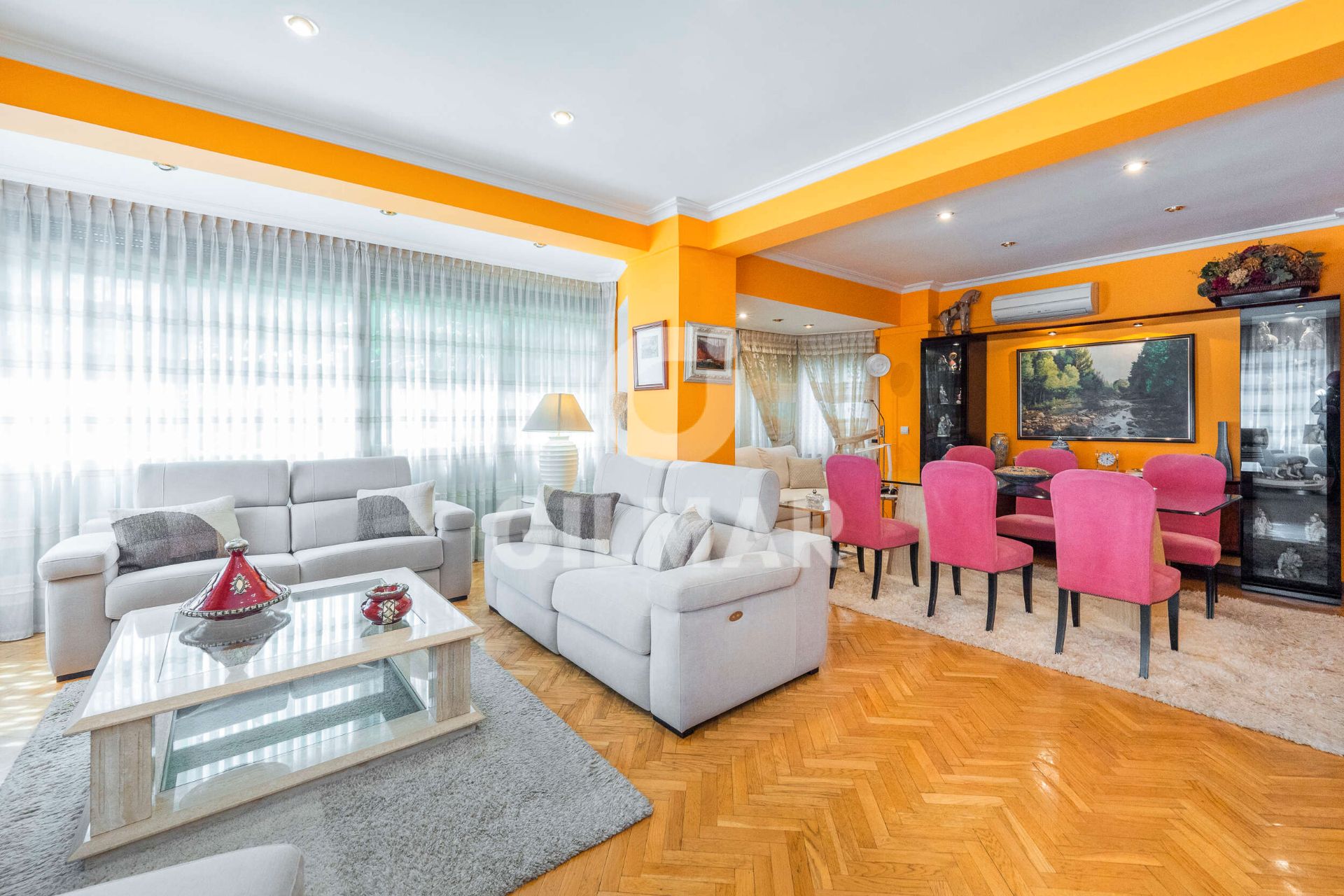 Sala de estar de Piso en venta en  Madrid Capital con Aire acondicionado, Calefacción y Parquet