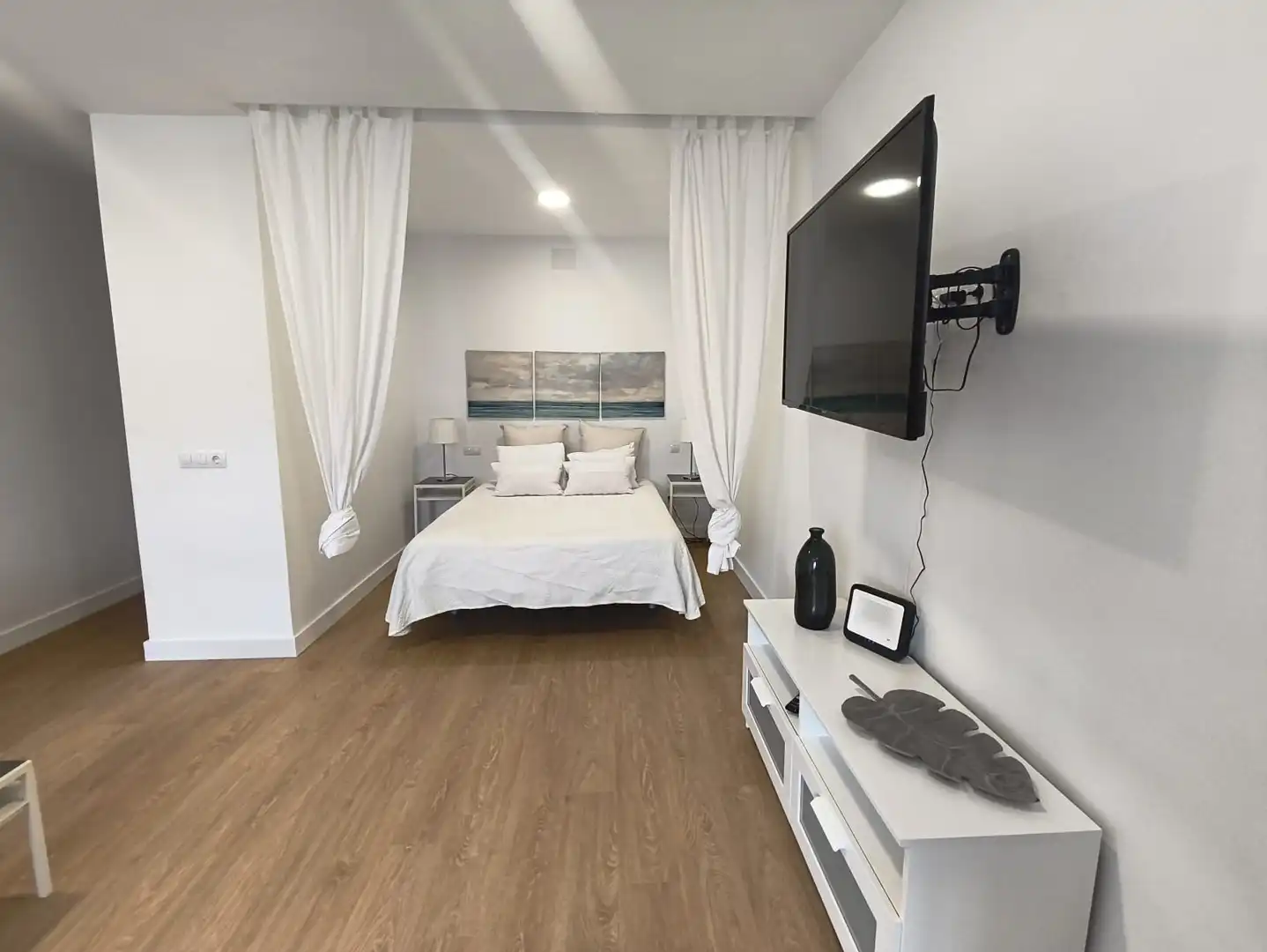 Dormitori de Estudi de lloguer en Las Palmas de Gran Canaria amb Parquet, Moblat i Rentadora