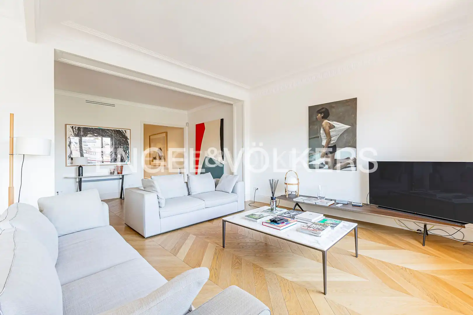 Sala d'estar de Pis de lloguer en Barcelona amb Aire condicionat, Calefacció i Parquet