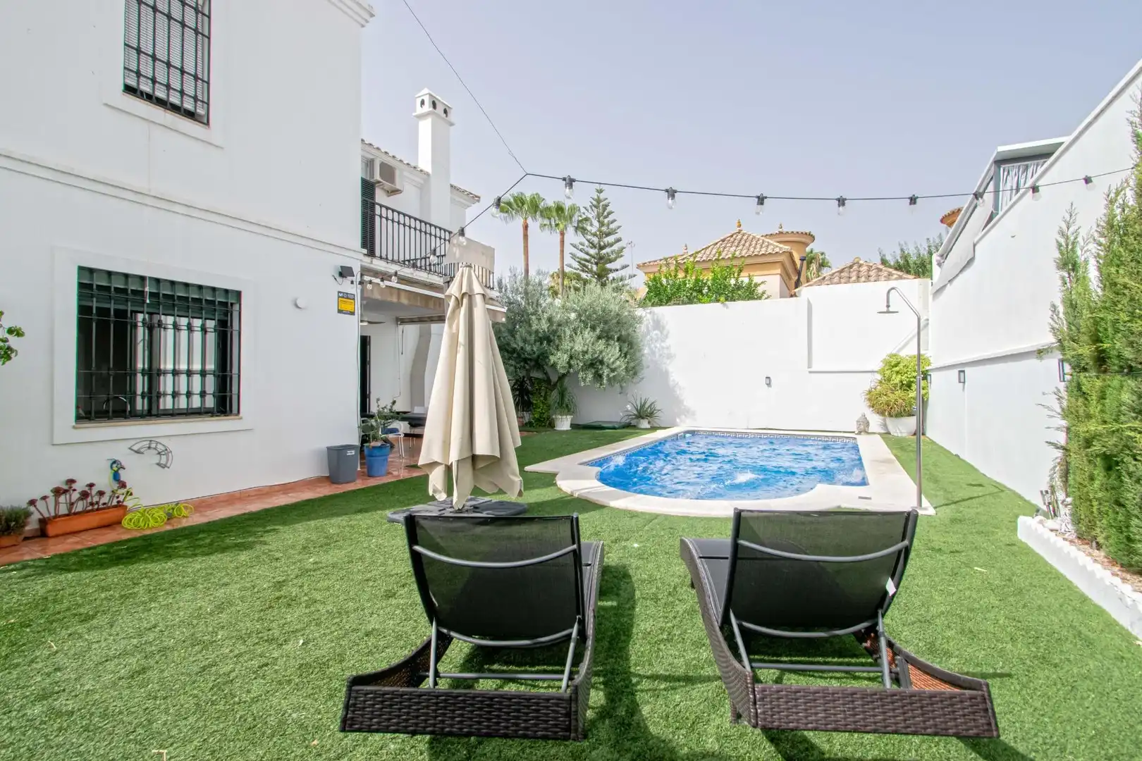 Terrassa de Casa o xalet en venda en Burguillos amb Aire condicionat, Jardí privat i Terrassa