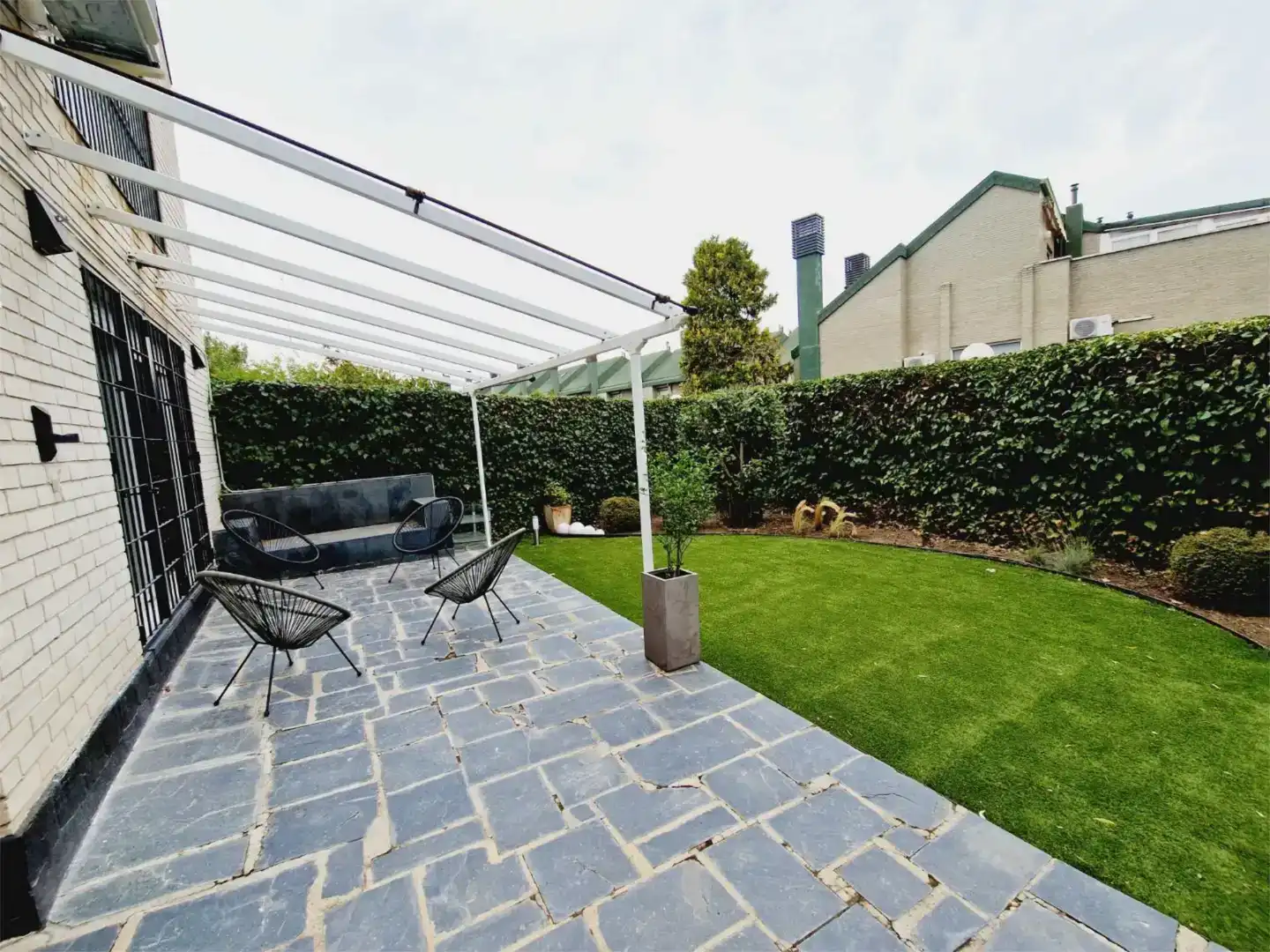 Terraza de Casa o chalet para compartir en Madrid con Aire acondicionado, Jardín privado y Parquet