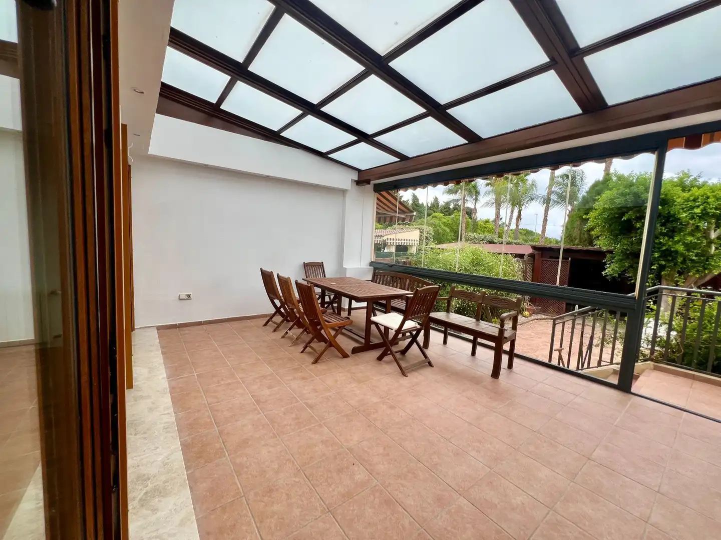 Terraza de Casa o chalet de alquiler en Alicante / Alacant con Aire acondicionado, Calefacción y Jardín privado