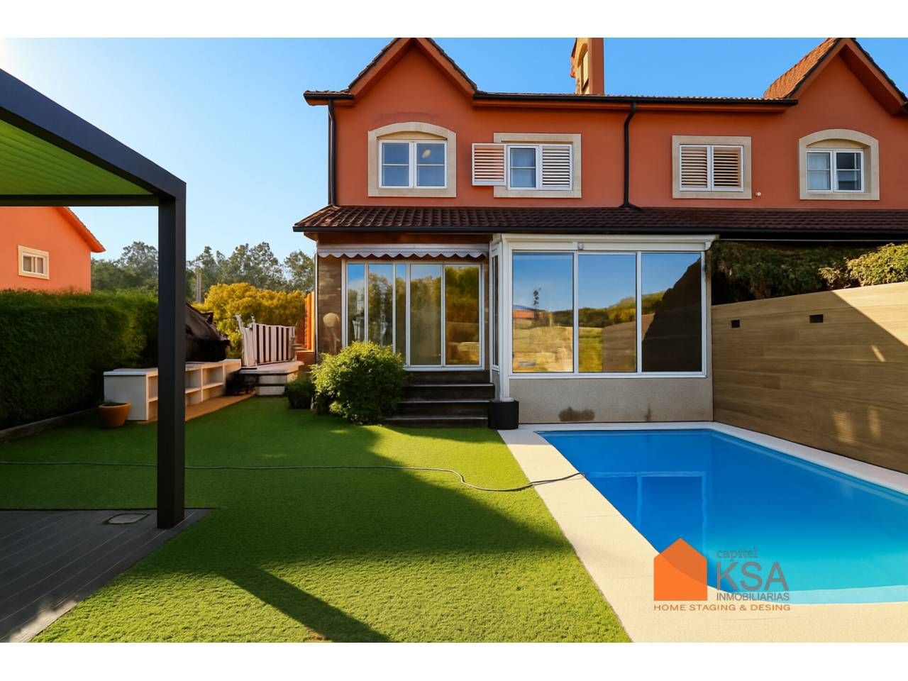 Garden of House or chalet for sale in Santiago de Compostela   with Heating, Private garden and Parquet flooring