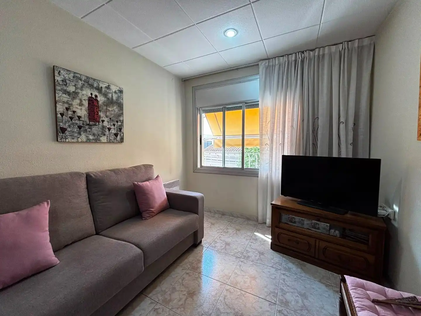Sala de estar de Piso en venta en Sabadell con Aire acondicionado, Calefacción y Amueblado