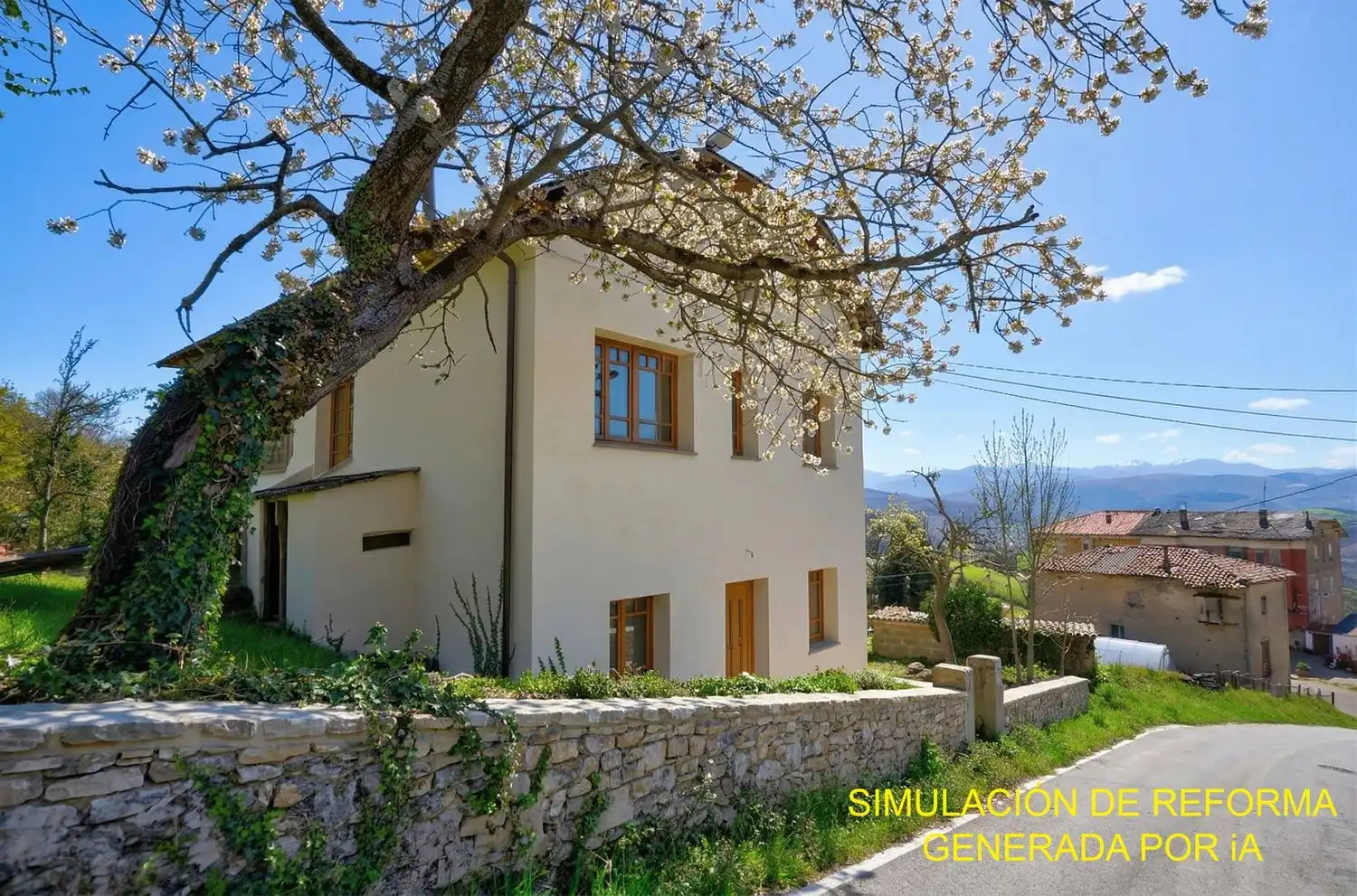 Außenansicht von Haus oder Chalet zum Verkauf in Tineo mit Schwimmbad