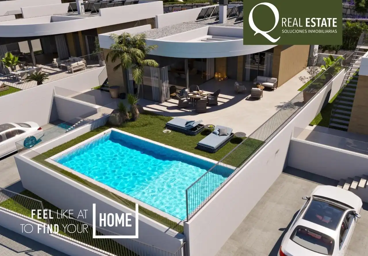 Vista exterior de Piso en venta en Finestrat con Aire acondicionado, Jardín privado y Terraza
