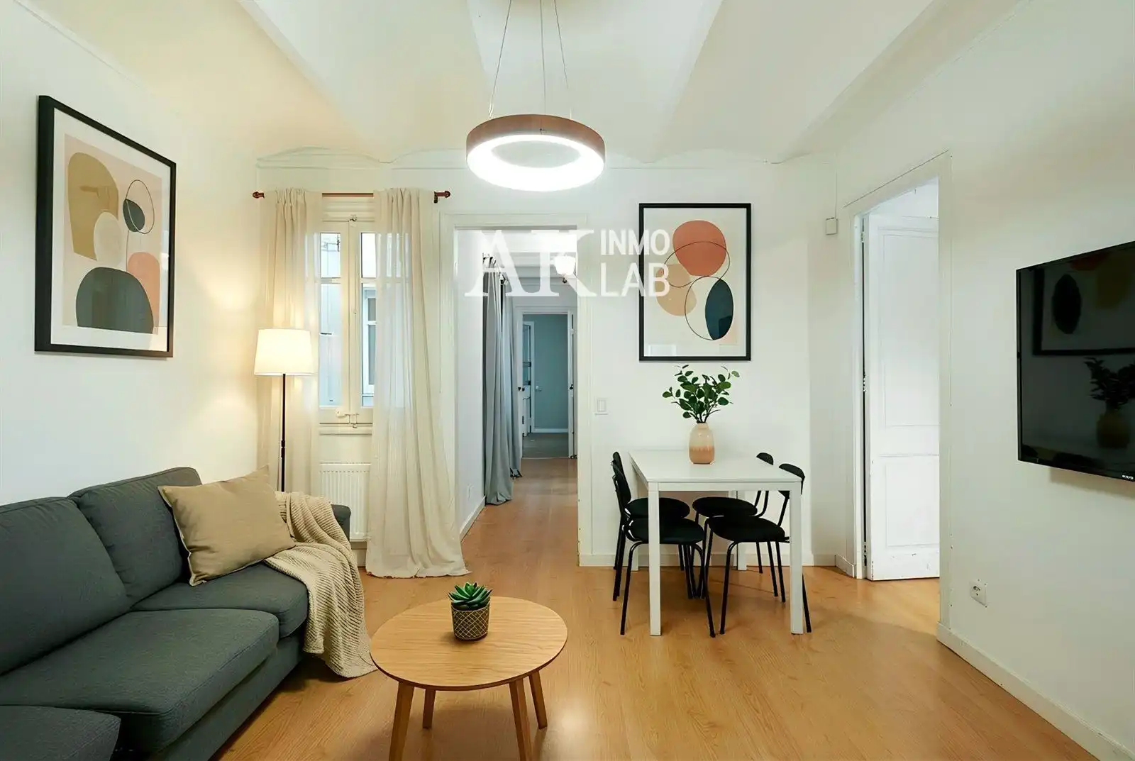 Living room of Apartments for sale in Barcelona  with Air Conditioner, Terrace and Furnished