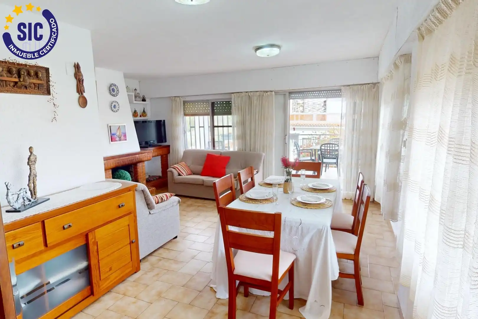 Dining room of Houses for sale in Benicasim / Benicàssim  with Air Conditioner, Private garden and Terrace