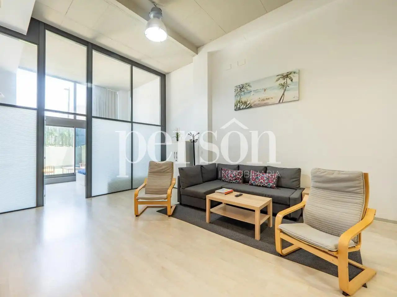Sala d'estar de Loft de lloguer en Valencia amb Aire condicionat, Calefacció i Terrassa