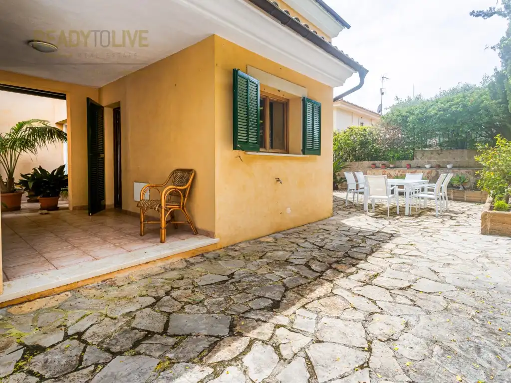 Außenansicht von Einfamilien-Reihenhaus zum Verkauf in Alcúdia mit Klimaanlage, Privatgarten und Terrasse