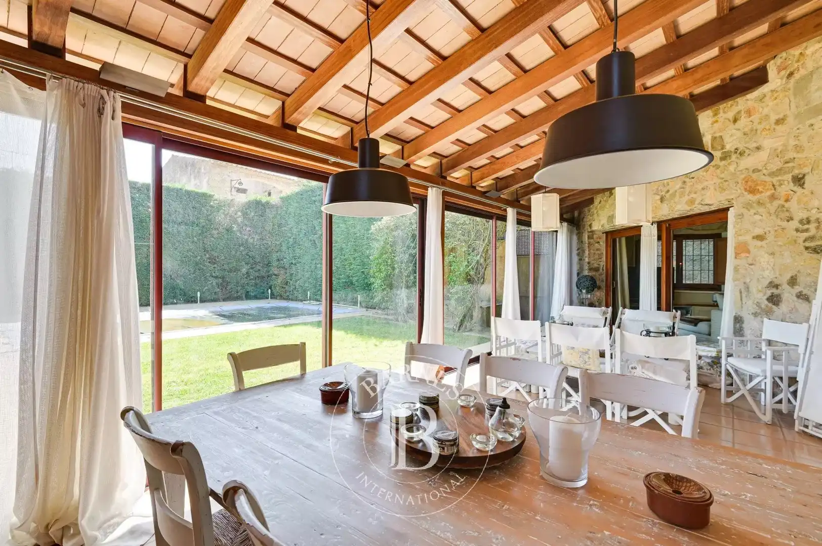 Dining room of Country homes for sale in Torrent (Girona)  with Private garden, Terrace and Swimming Pool