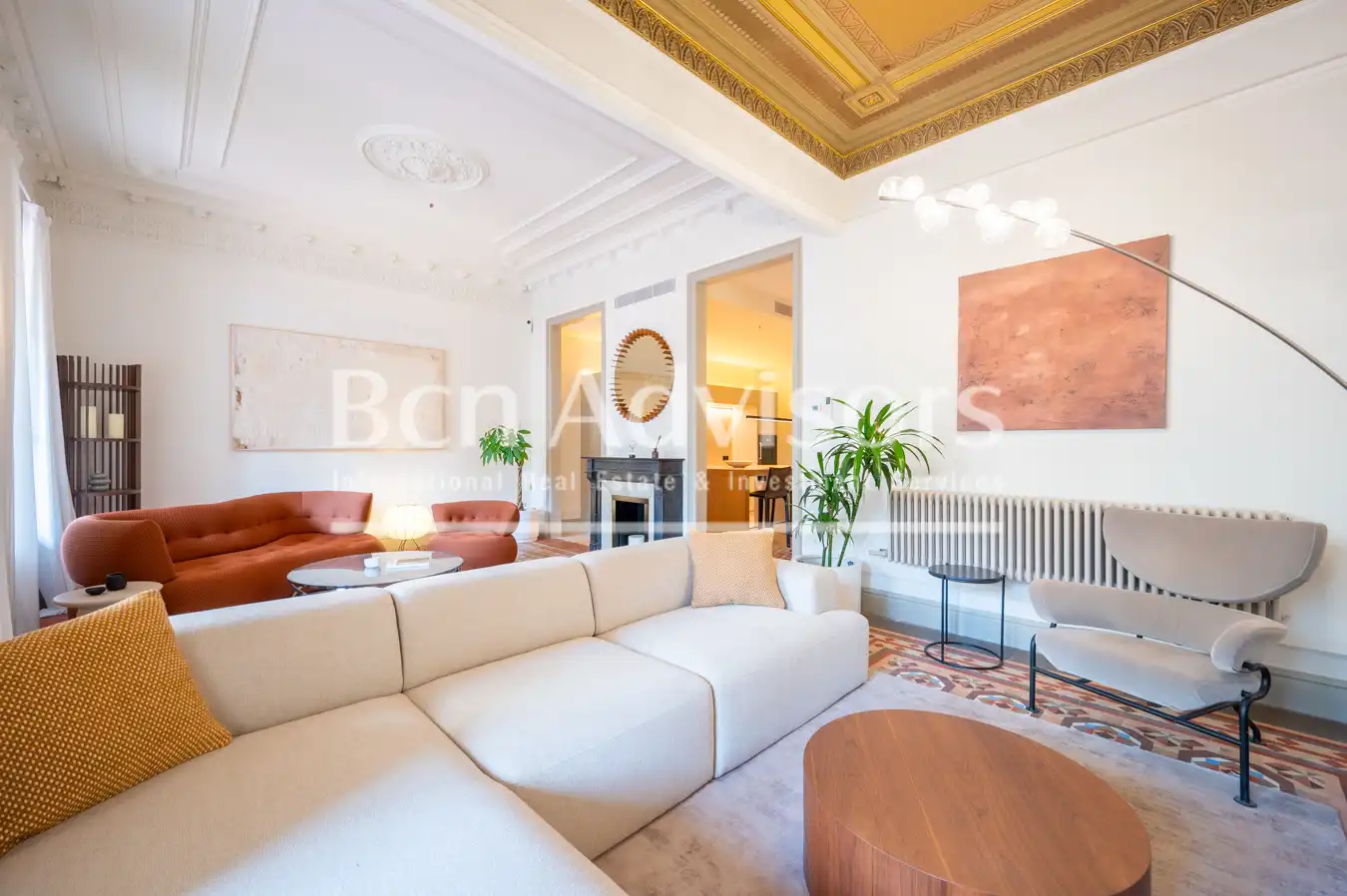 Sala de estar de Piso en venta en Barcelona con Aire acondicionado, Calefacción y Parquet
