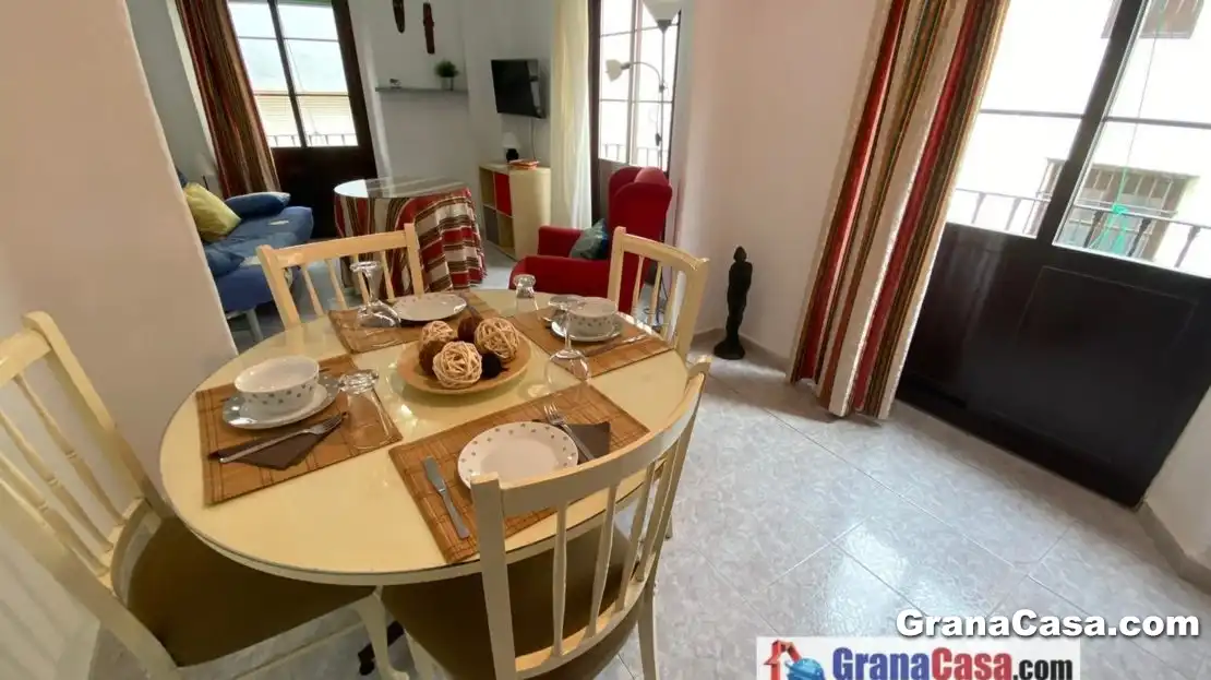 Dining room of Flat for rent in Granada  with Air Conditioner, Heating and Furnished