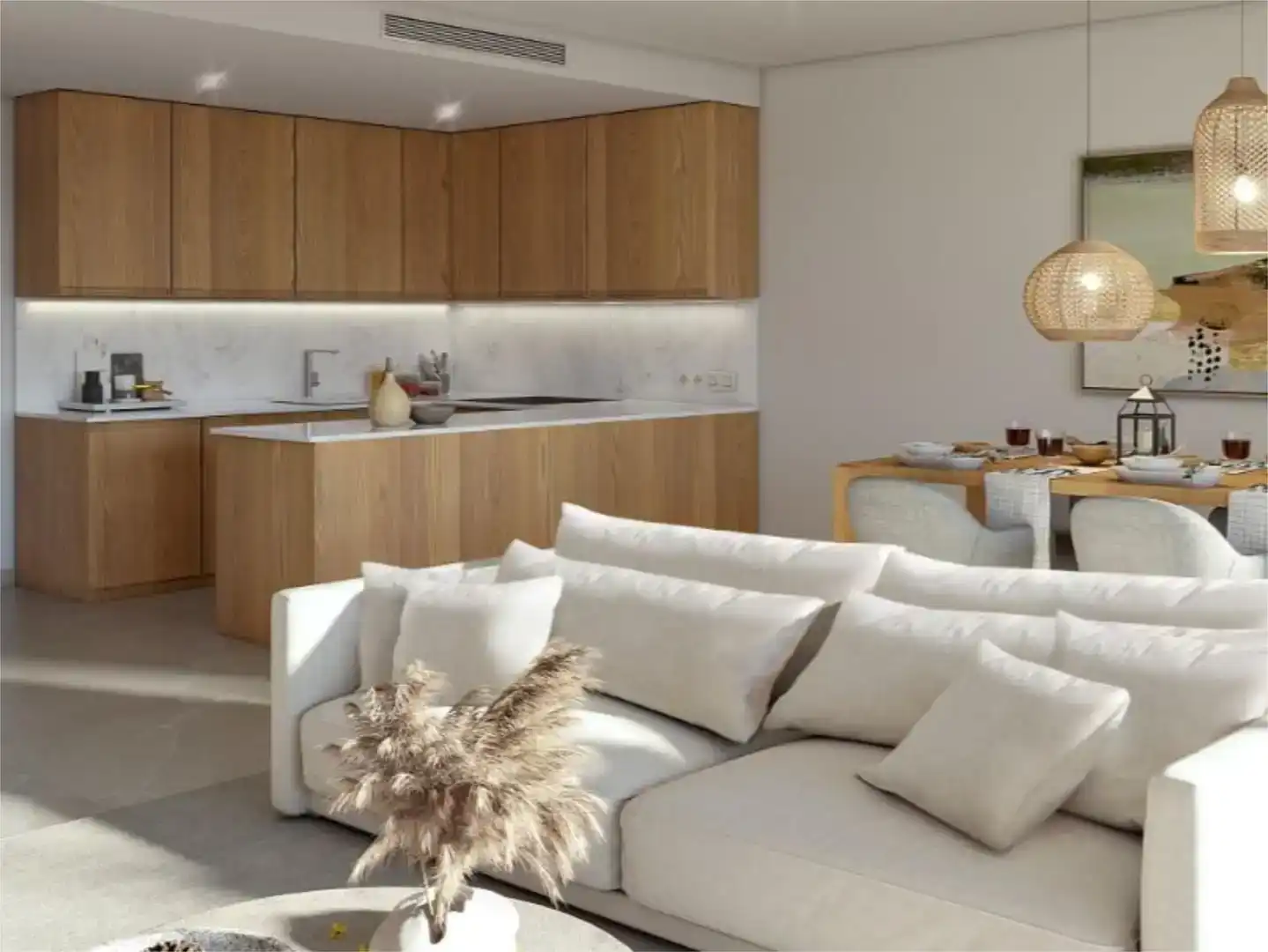 Wohnzimmer von Wohnung zum Verkauf in Capdepera mit Klimaanlage, Schwimmbad und Balkon
