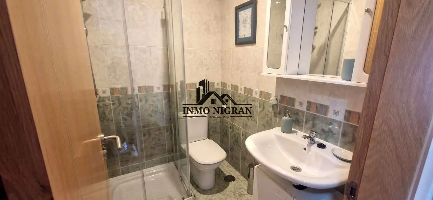 Bathroom of Flat for rent in Baiona  with Terrace, Furnished and Community pool