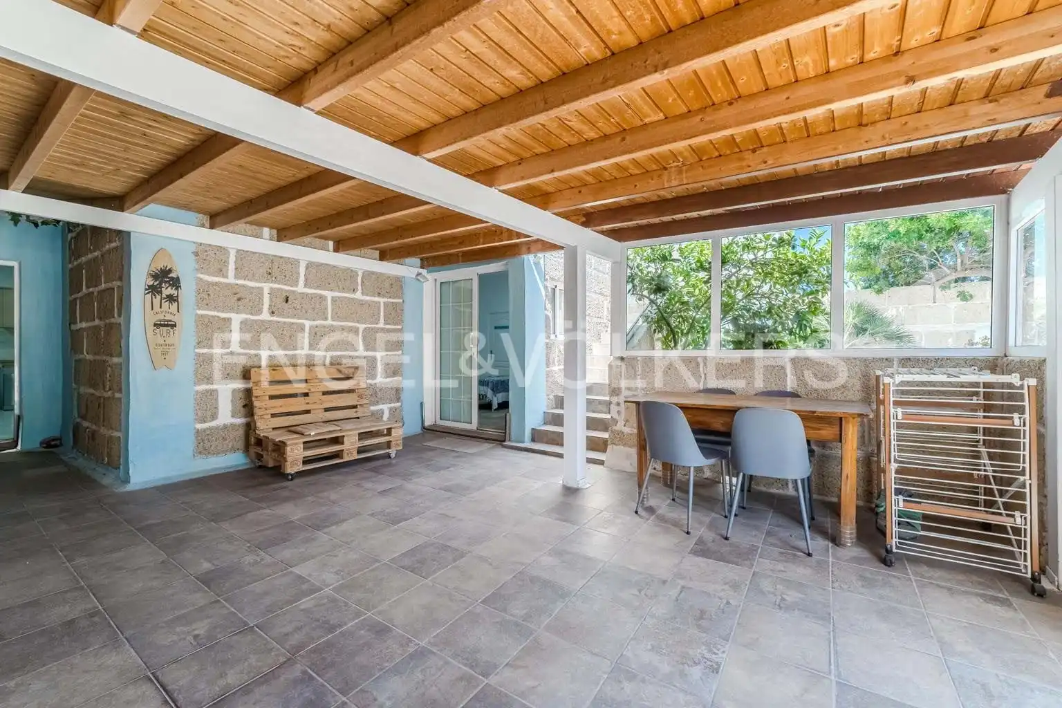 Vista exterior de Casa o xalet en venda en Granadilla de Abona amb Aire condicionat, Terrassa i Piscina