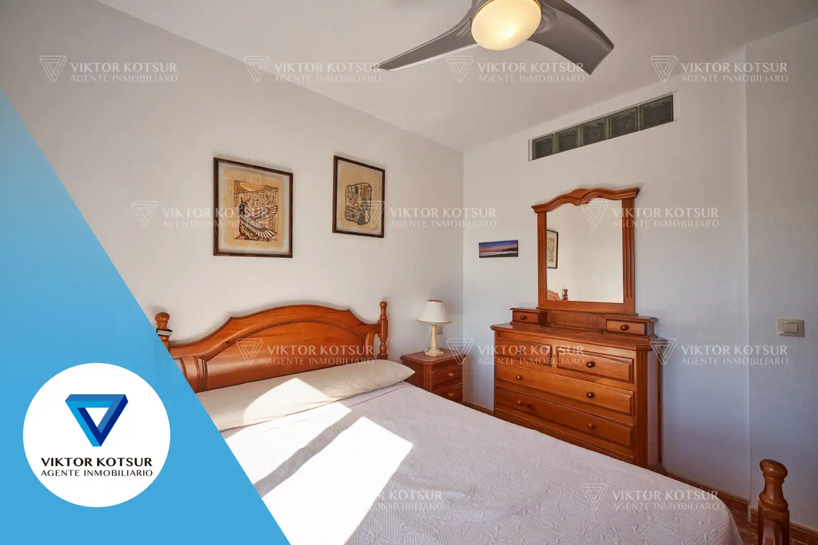 Bedroom of Apartments for sale in Roquetas de Mar  with Air Conditioner, Alarm and Community pool