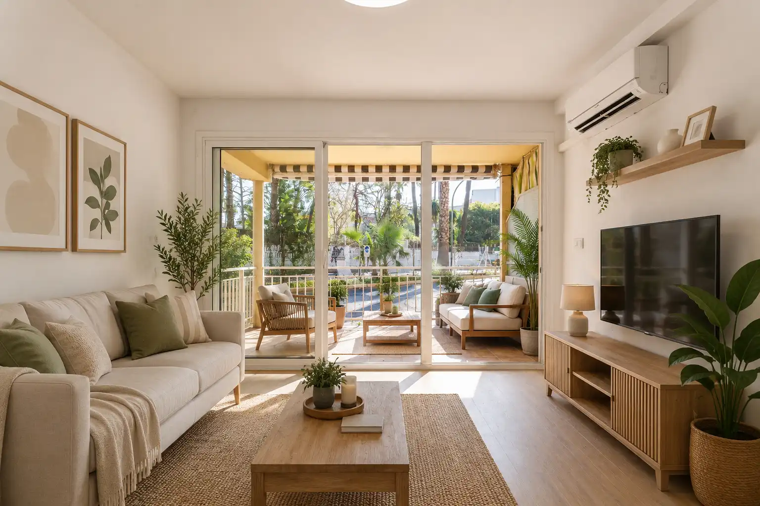 Sala de estar de Apartamento en venta en Cambrils con Aire acondicionado, Calefacción y Parquet