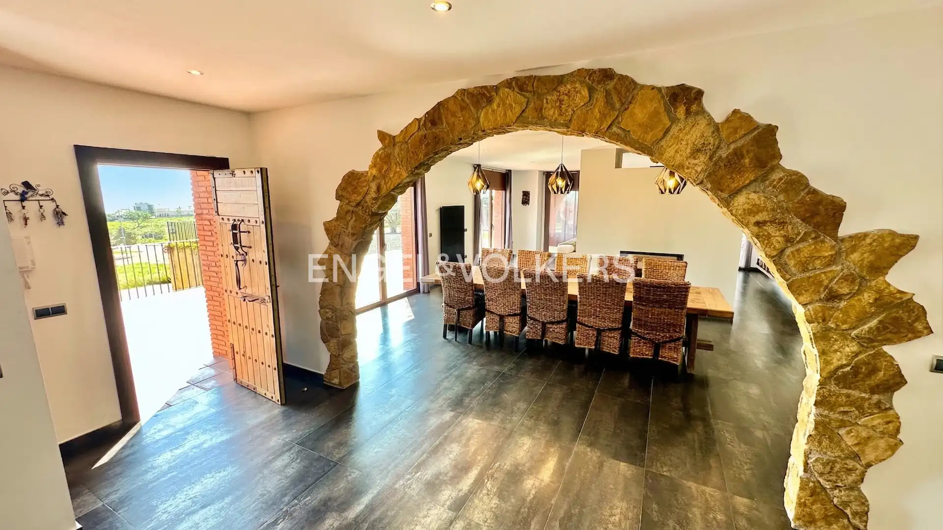 Dining room of Houses for sale in Vilanova d'Escornalbou  with Air Conditioner, Heating and Private garden