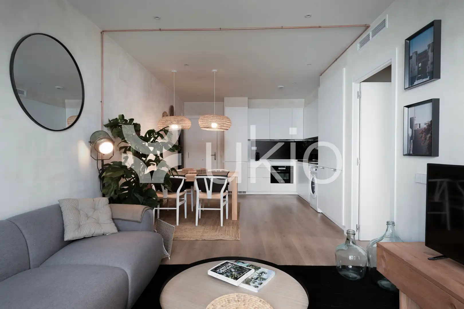 Sala d'estar de Apartament de lloguer en Barcelona amb Aire condicionat, Calefacció i Moblat