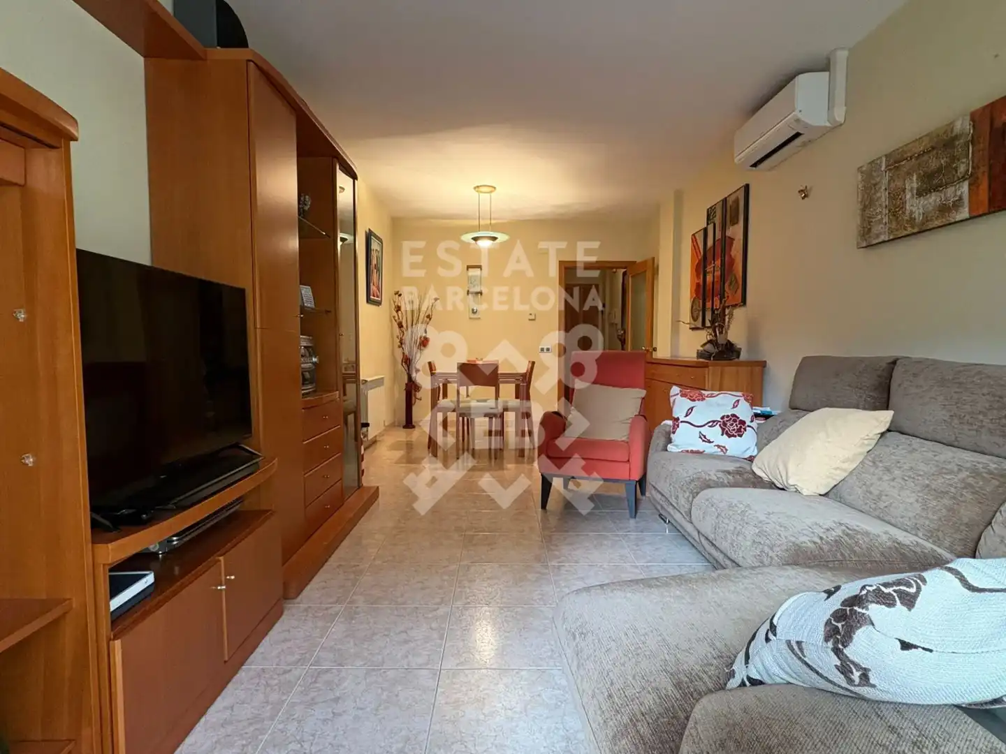 Wohnzimmer von Erdgeschoss zum Verkauf in Blanes mit Klimaanlage, Heizung und Möbliert