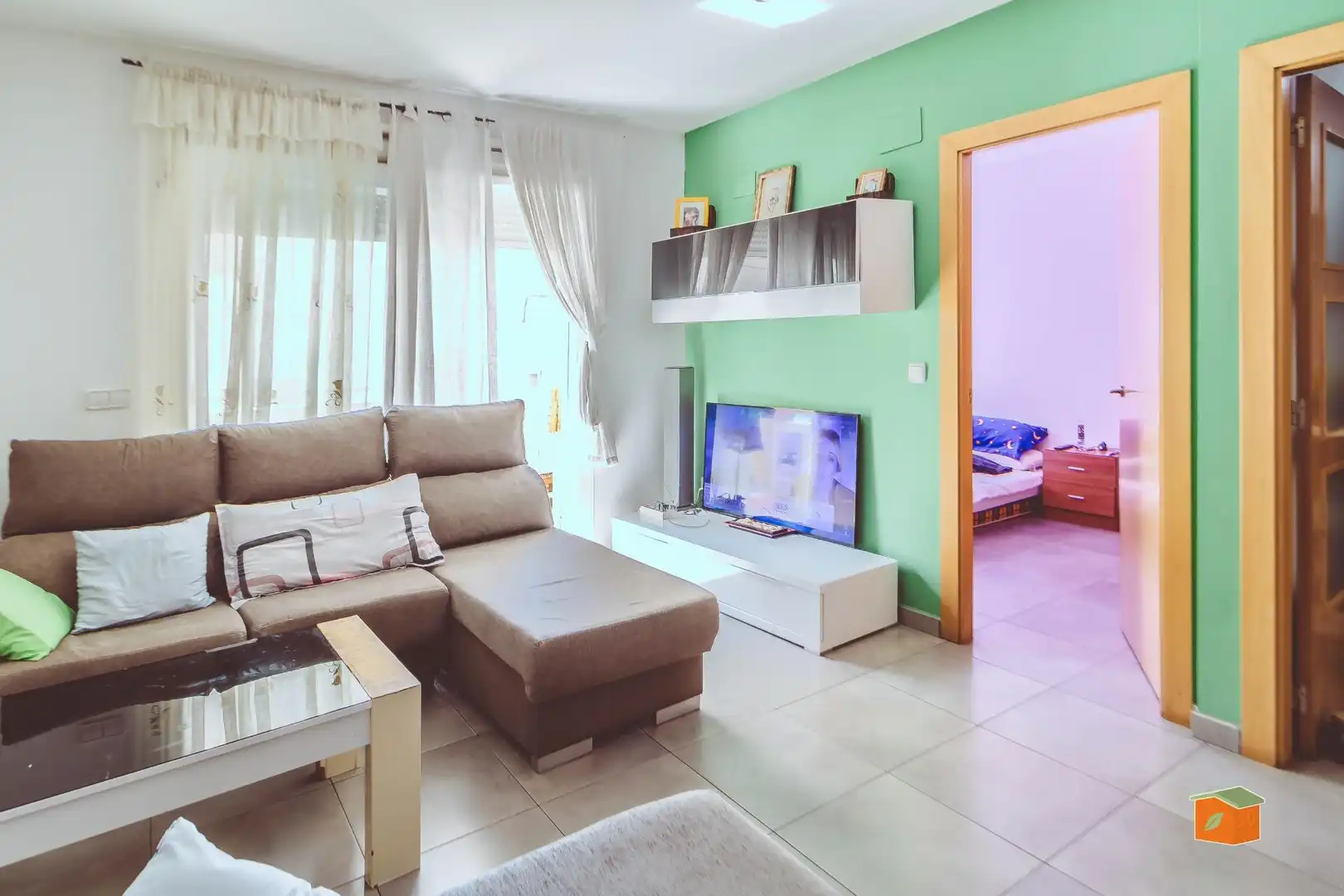 Wohnzimmer von Erdgeschoss zum Verkauf in La Ràpita mit Klimaanlage, Abstellraum und Möbliert