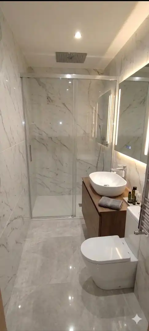 Bathroom of Flat for sale in Móstoles  with Heating, Terrace and Storage room