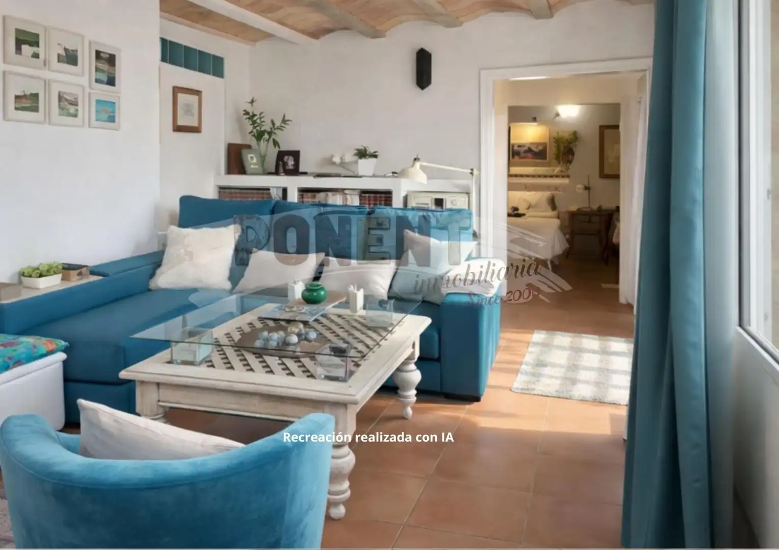 Sala d'estar de Casa o xalet en venda en Santa Eulària des Riu amb Aire condicionat, Jardí privat i Terrassa