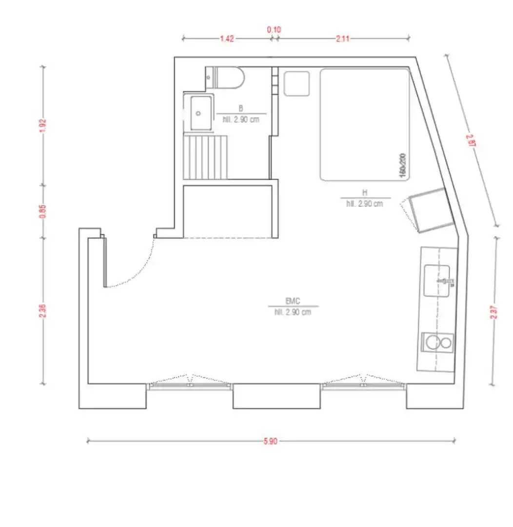 Estudi de lloguer en Barcelona amb Aire condicionat, Parquet i Moblat