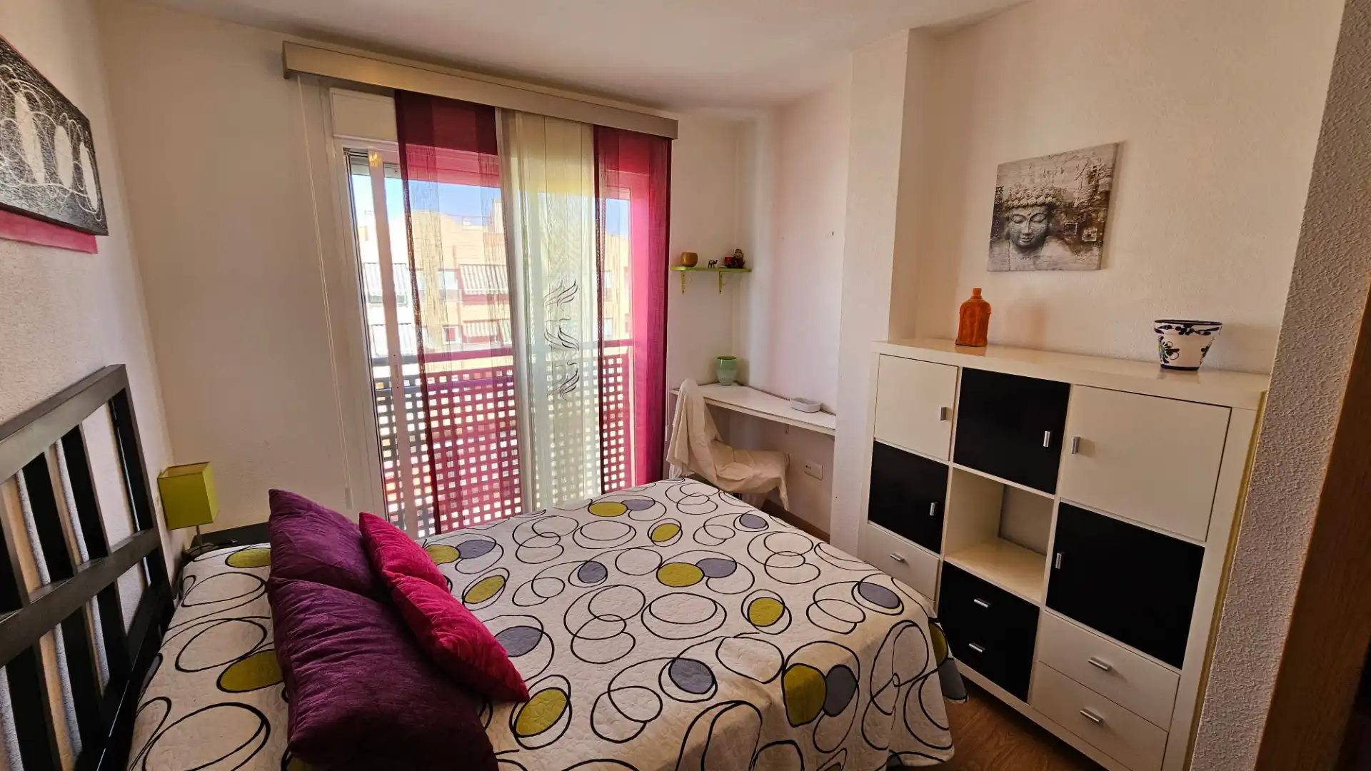 Bedroom of Flat for rent in El Campello  with Air Conditioner, Heating and Parquet flooring