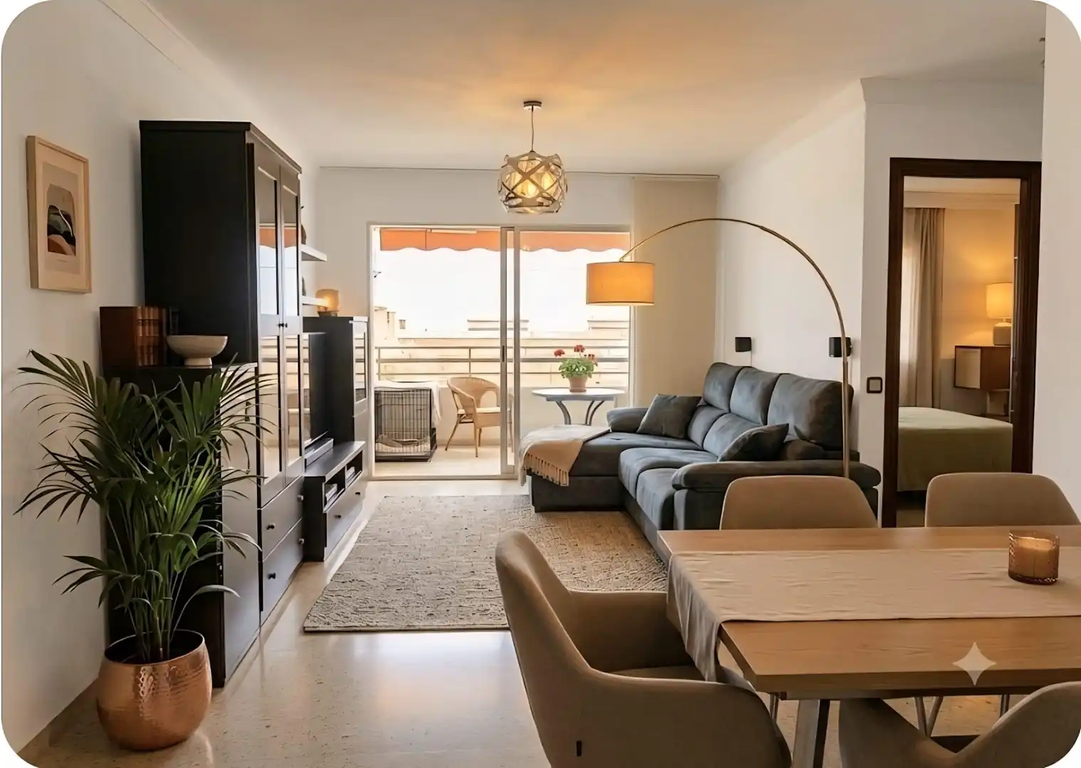 Sala de estar de Piso en venta en Málaga con Jardín privado, Terraza y Amueblado