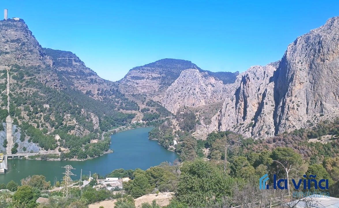 Exterior view of House or chalet for sale in Álora  with Storage room, Swimming Pool and Furnished