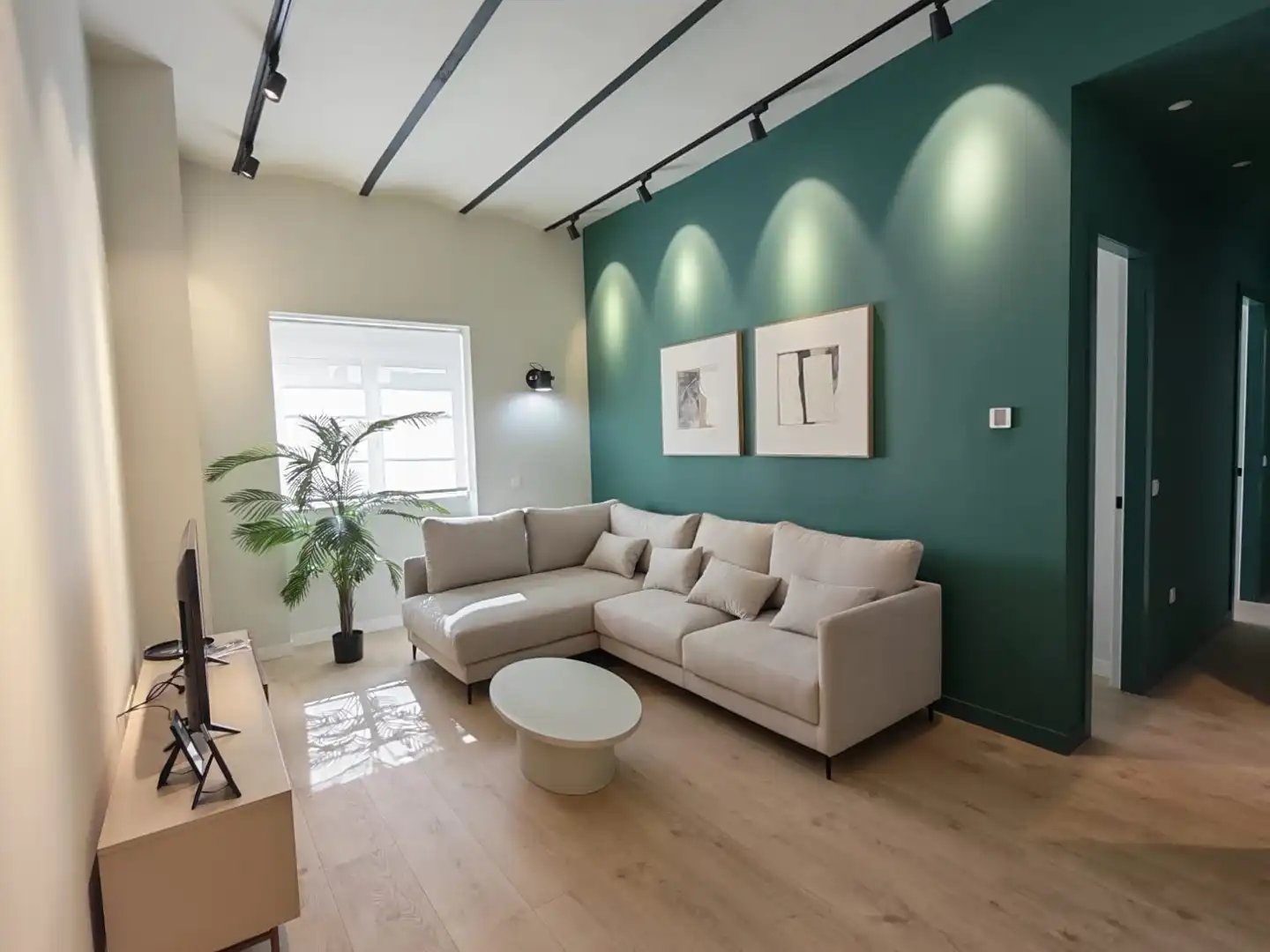 Living room of Flat for rent in Murcia  with Air Conditioner, Heating and Furnished