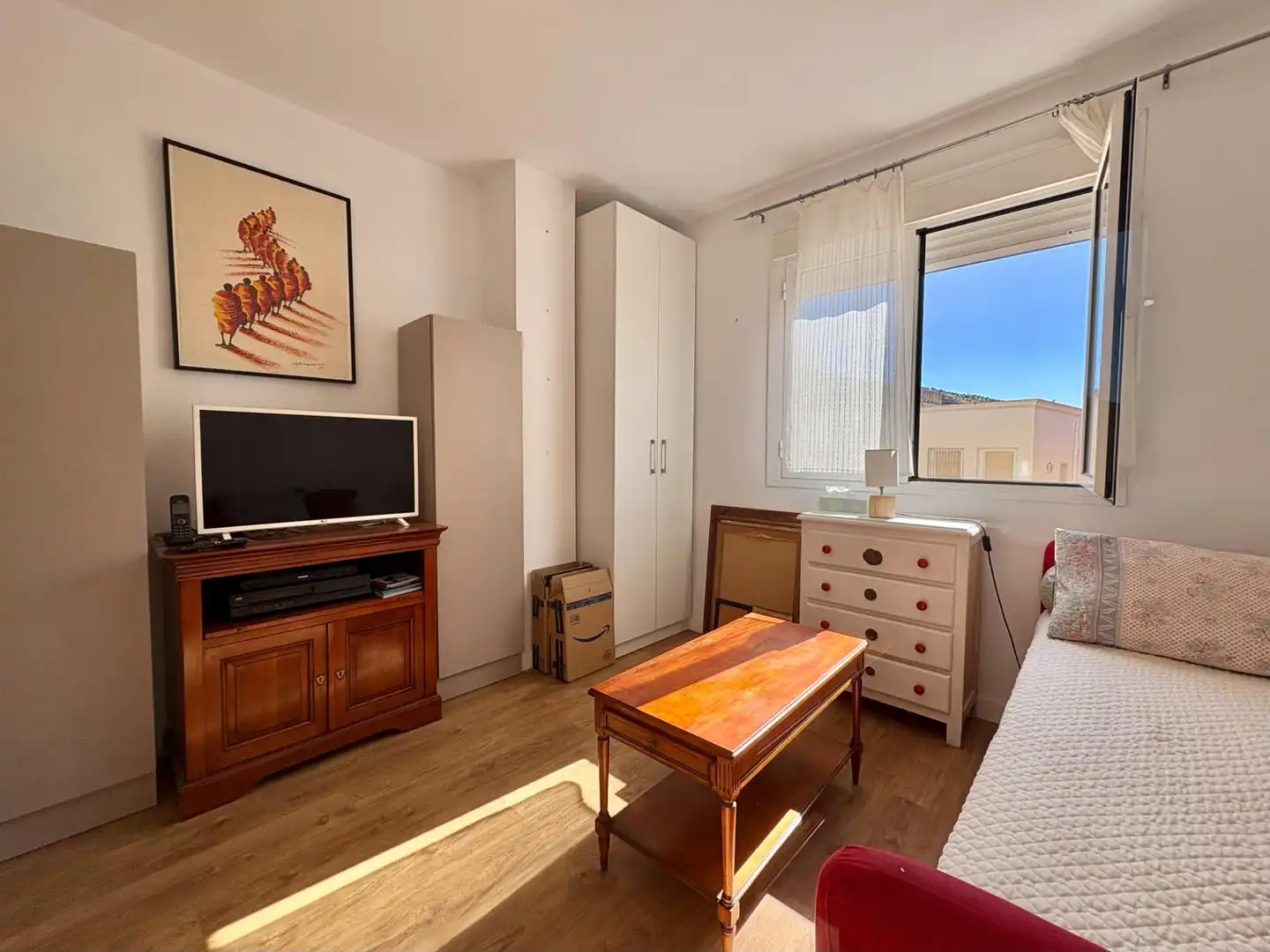 Bedroom of Flat for sale in Málaga  with Air Conditioner, Terrace and Furnished